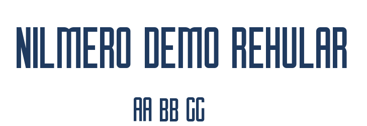 Nilmero DEMO Regular Font Preview