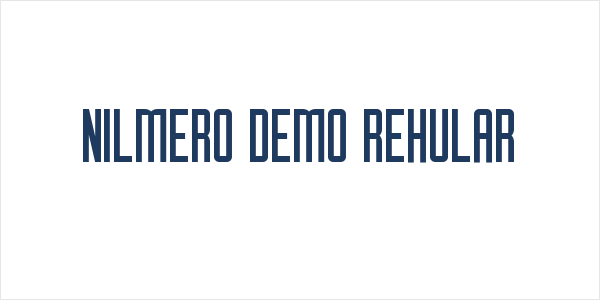 Nilmero DEMO Regular Logo