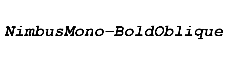 NimbusMono-BoldOblique  Free Fonts Download