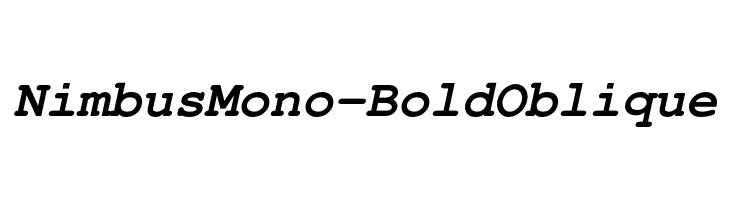 NimbusMono-BoldOblique  免费字体下载