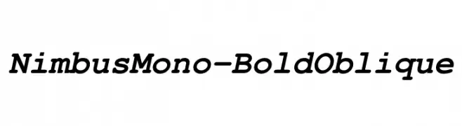 NimbusMono-BoldOblique  Free Fonts Download