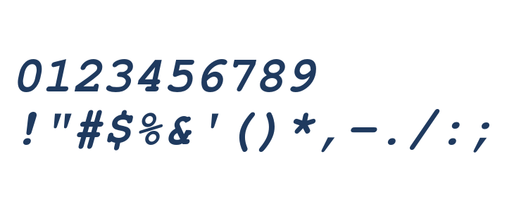 NimbusMono-BoldOblique Other Characters