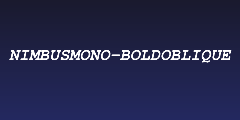 NimbusMono-BoldOblique Social Header