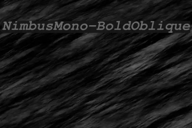 NimbusMono-BoldOblique Font examples