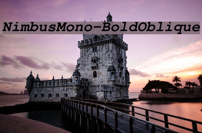 NimbusMono-BoldOblique Font examples