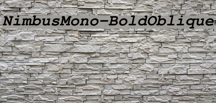 NimbusMono-BoldOblique Font examples