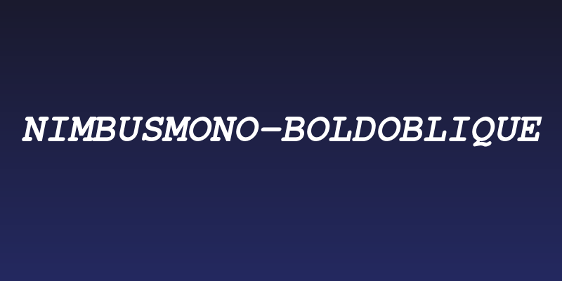 NimbusMono-BoldOblique Social Header