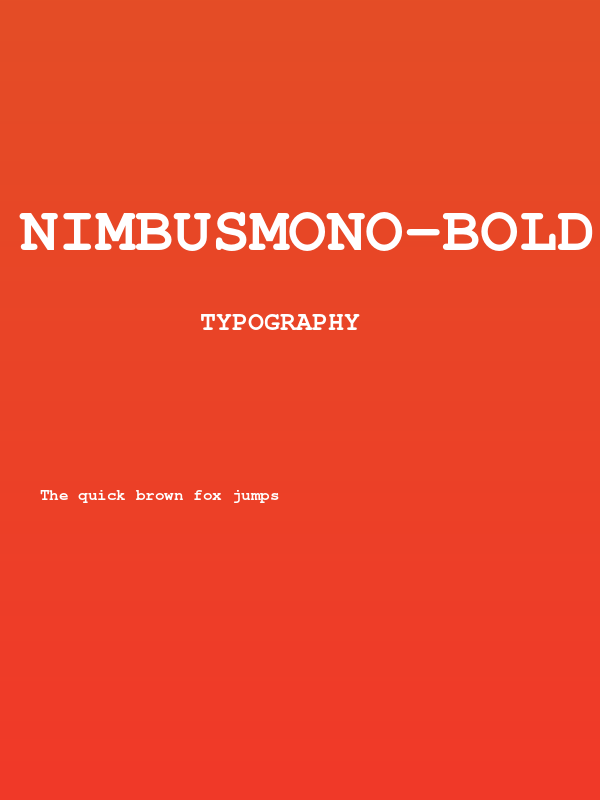 NimbusMono-Bold Poster