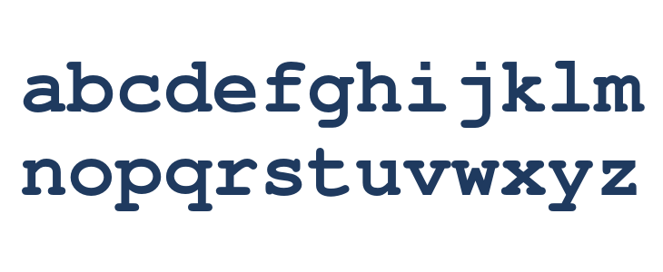 NimbusMono-Bold Lowercase