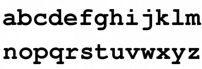 NimbusMono-Bold Font LOWERCASE