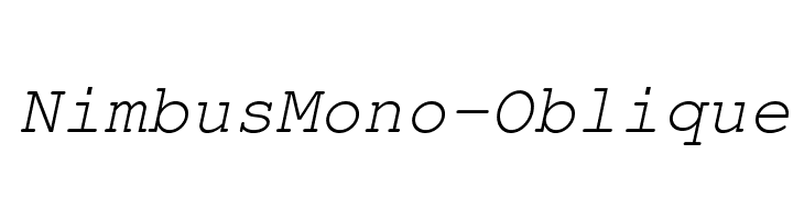 NimbusMono-Oblique  नि: शुल्क फ़ॉन्ट्स डाउनलोड