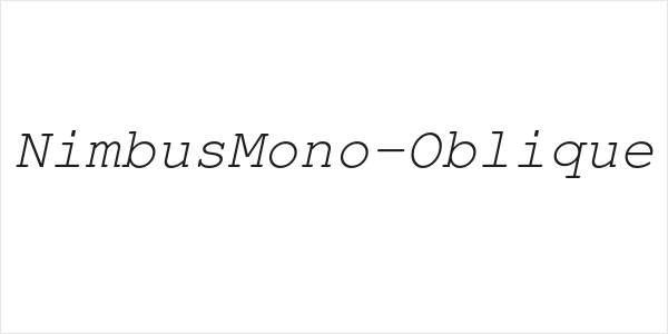 NimbusMono-Oblique Logo