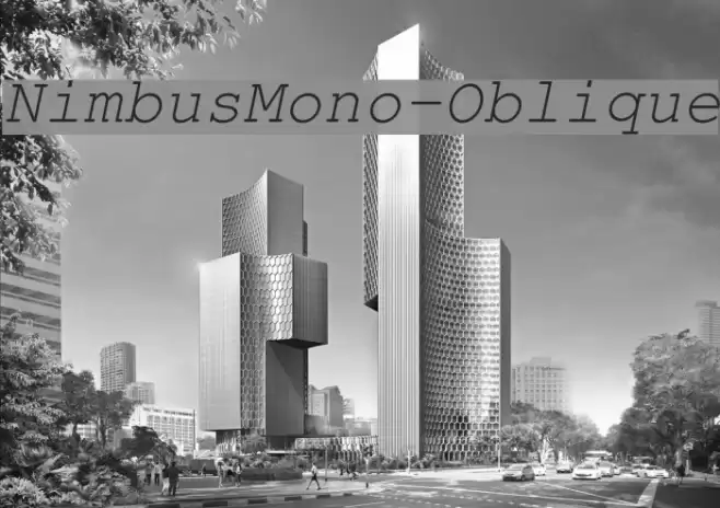 NimbusMono-Oblique Font examples