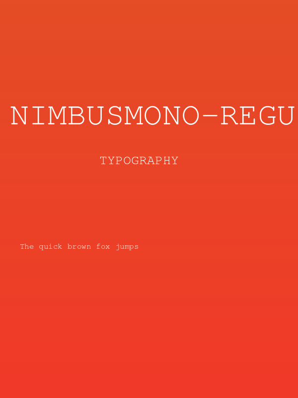 NimbusMono-Regular Poster