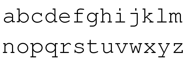 NimbusMono-Regular Font LOWERCASE