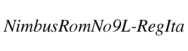 NimbusRomNo9L-RegIta Font