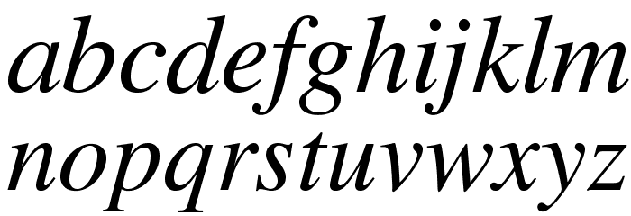 NimbusRomNo9L-RegIta Font LOWERCASE