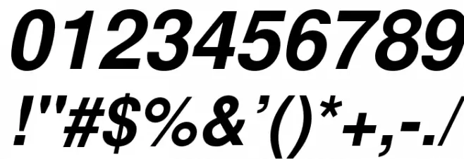 NimbusSanL-BolIta Font OTHER CHARS