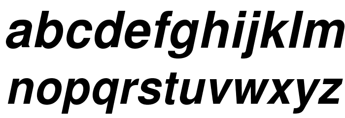 NimbusSanL-BolIta Font LOWERCASE