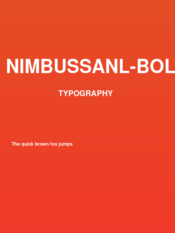 NimbusSanL-Bol Poster