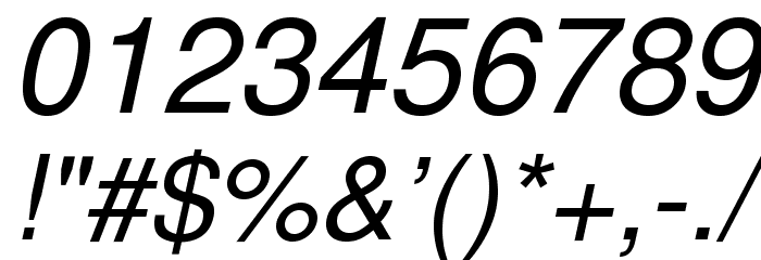 NimbusSanL-RegIta Font OTHER CHARS