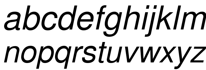 NimbusSanL-RegIta Font LOWERCASE