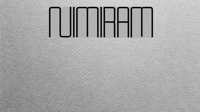 Nimiram Font examples