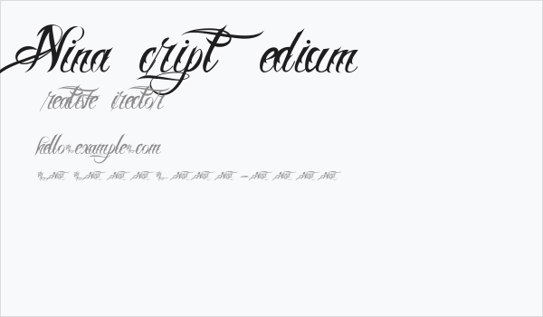 Nina Script  Medium Business Card