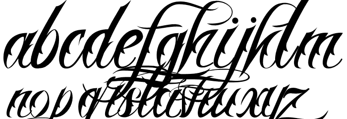 Nina Script Medium Font LOWERCASE