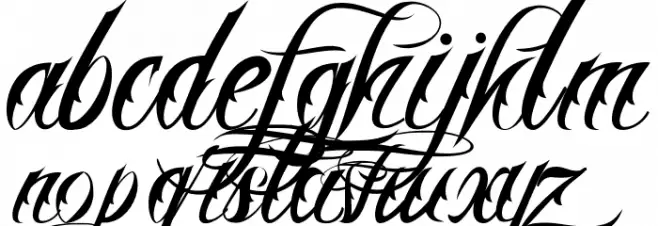 Nina Script  Medium Font LOWERCASE