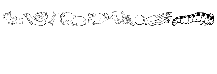 Nina's Animals Font OTHER CHARS