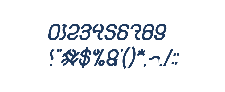 Nine Bold Italic Other Characters