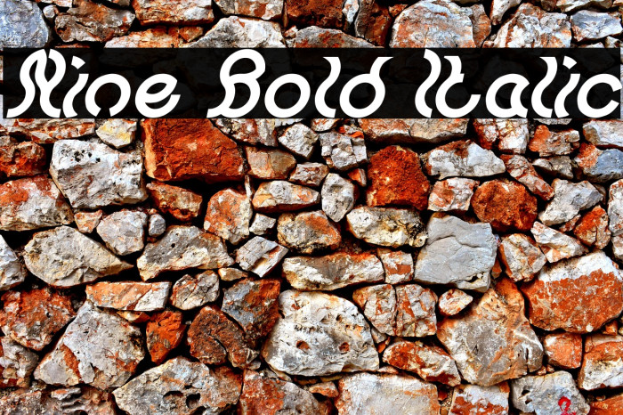 Nine Bold Italic Example 3