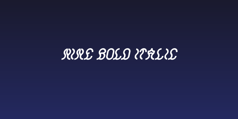 Nine Bold Italic Social Header