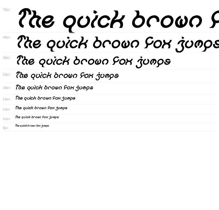 Nine Bold Italic Waterfall