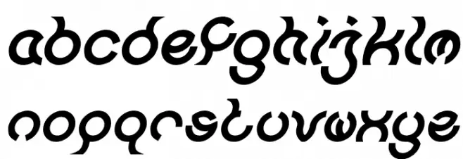 Nine Bold Italic Caratteri MINUSCOLO
