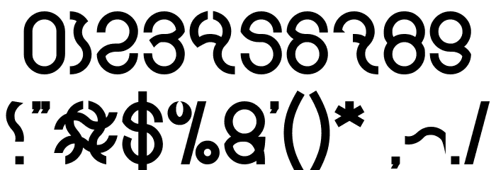 Nine Bold Font OTHER CHARS