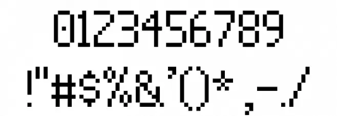 Nine By Five NBP Font OTHER CHARS