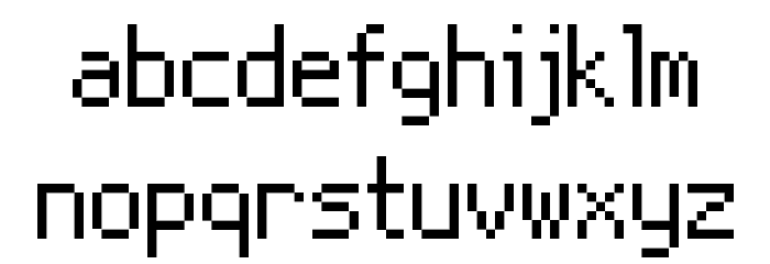 Nine By Five NBP Font LOWERCASE