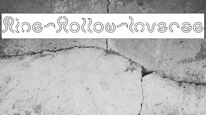 Nine-Hollow-Inverse Font examples