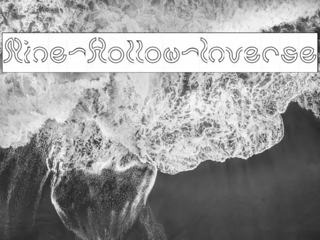 Nine-Hollow-Inverse Font examples