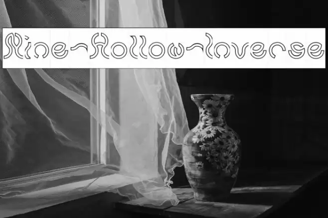 Nine-Hollow-Inverse Font examples