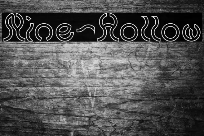 Nine-Hollow Font examples