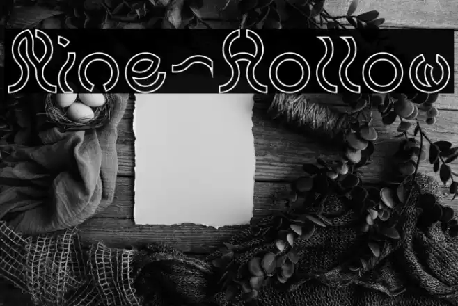 Nine-Hollow Font examples