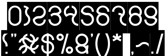 Nine-Inverse Font OTHER CHARS