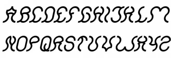 Nine Italic फ़ॉन्ट अपरकेस