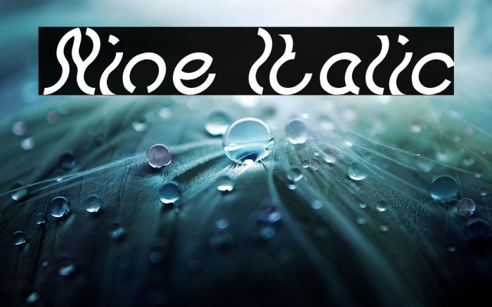 Nine Italic Example 1