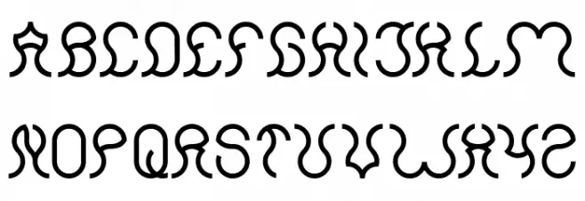 Nine-Light Schriftart Groß