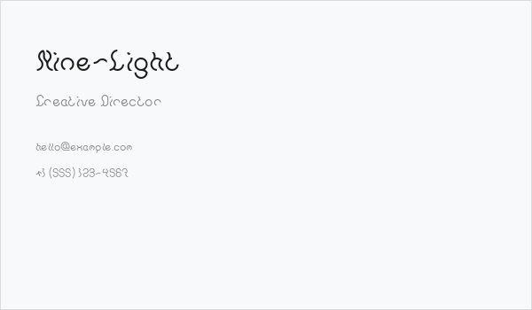 Nine-Light Business Card