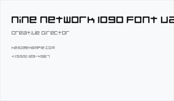 Nine Network logo font v2 Regular Business Card